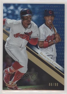 2019 Topps Gold Label Class 2 Blue 88/99 Francisco Lindor #17 e6p