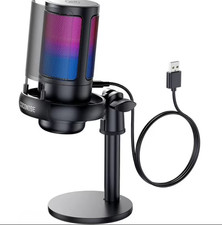 Gaming Microphone, USB PC Mic for Podcasts Videos, Streaming, Condenser Mic,