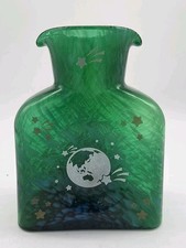 Blenko OOAK SPECIAL EDITION HELIOS EARTH Etched Design 384 Water Bottle