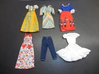 Vintage Barbie Doll #967 Clam-Digger Jeans, #9155 Chevron Stripe Dress & More!