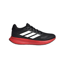 Adidas Youth Size 4.5 Run Falcon 5 J Kids Black Red Running Shoes IH0314 New