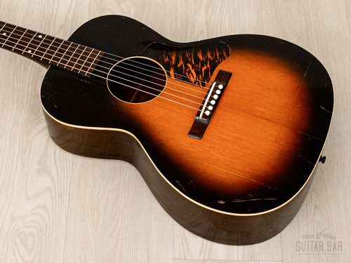 1936 Carson J Robison Vintage Acoustic Guitar, Kalamazoo Pre-War Gibson-Made - Picture 11 of 20