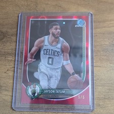 Jayson Tatum 2025-26 Bowman Chrome Red Refractor /5 Boston Celtics Basketball 