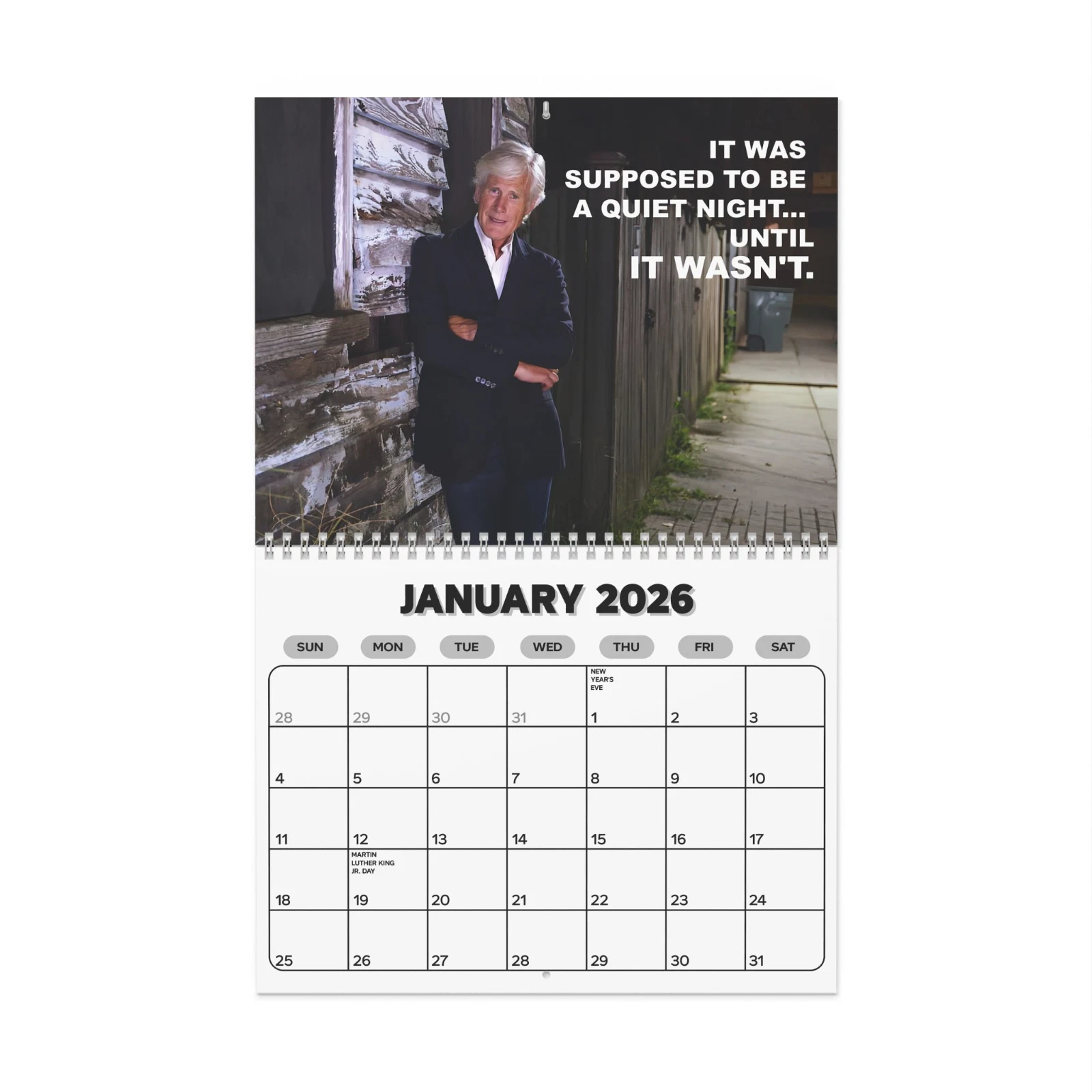 Keith Morrison True Crime 2026 Wall Calendar, Keith Morrison Best Lines Planner