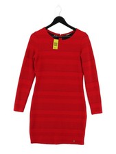 Superdry Bodycon Midi Dress UK12 in Red