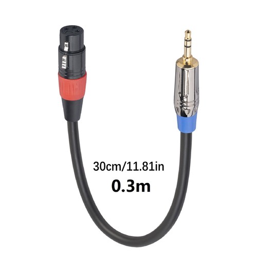 3.5mm TRS Male to 3Pin XLR Female Cable Dual Layer Shielded Mic Audio Cable - Afbeelding 7 van 11