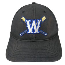 Richardson Strapback Baseball Cap Black Small Adjustable Embroidered 6 Panel