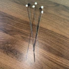 8 Vintage HAT PIN, STICK PIN Lot White Black Glass Milk glass