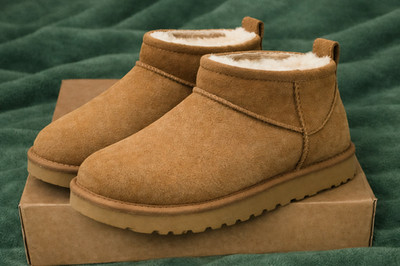 UGG Women's Classic Ultra Mini Boots Chestnut Brown 1116109 Suede Fashion Shoes