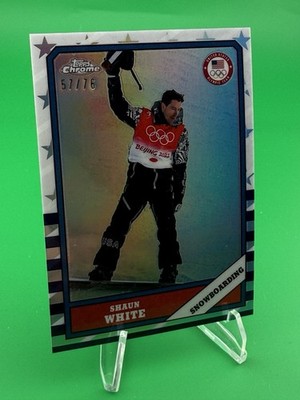 2026 Topps Chrome US Winter Olympics #10 Shaun White 1986 USA Flag Refractor /76