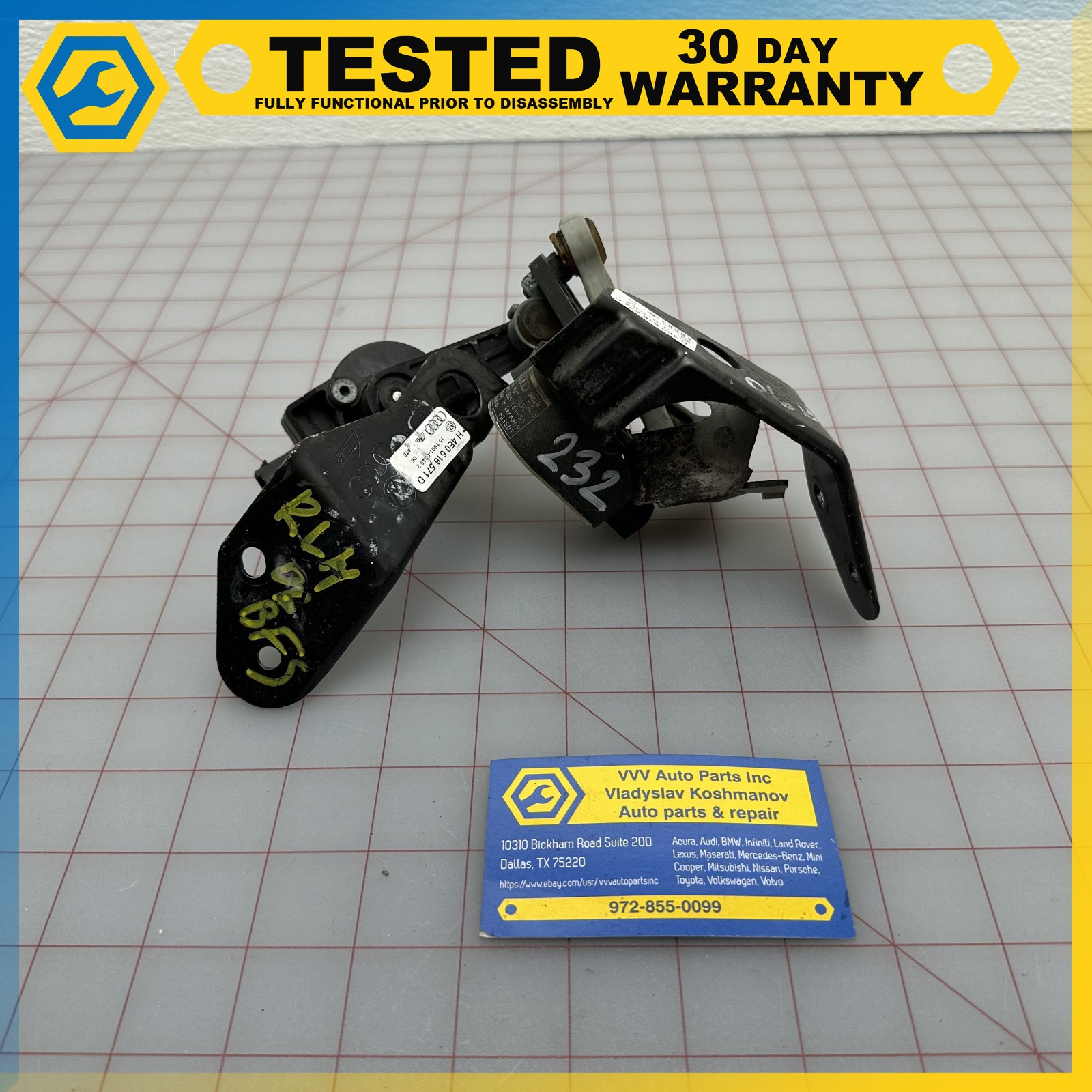 06-12 BENTLEY Flying Spur REAR LEFT RIGHT SUSPENSION HEGHT LEVEL SENSOR SET OEM