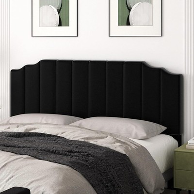King Size Headboard Only, Velvet Wall Mounted Headboard King for Adjustable Bed