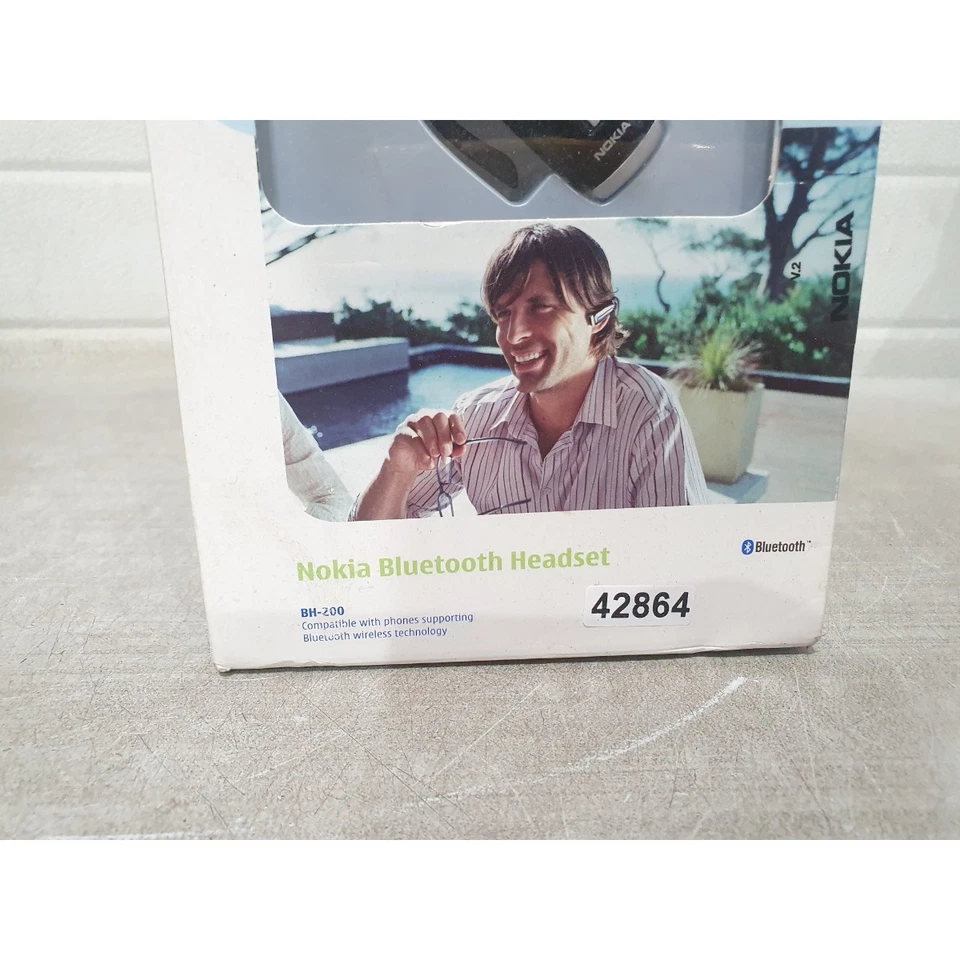 Nokia BH-200 Elastic Ear Hook Headset Black Wireless Bluetooth Control Keys - Image 3 of 4