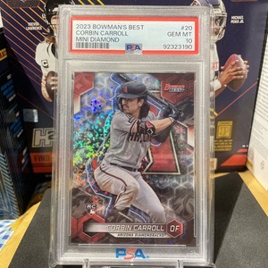 CORBIN CARROLL 2023 BOWMAN'S BEST ROOKIE MINI DIAMOND GEM RC 022/299 PSA 10 💎💎