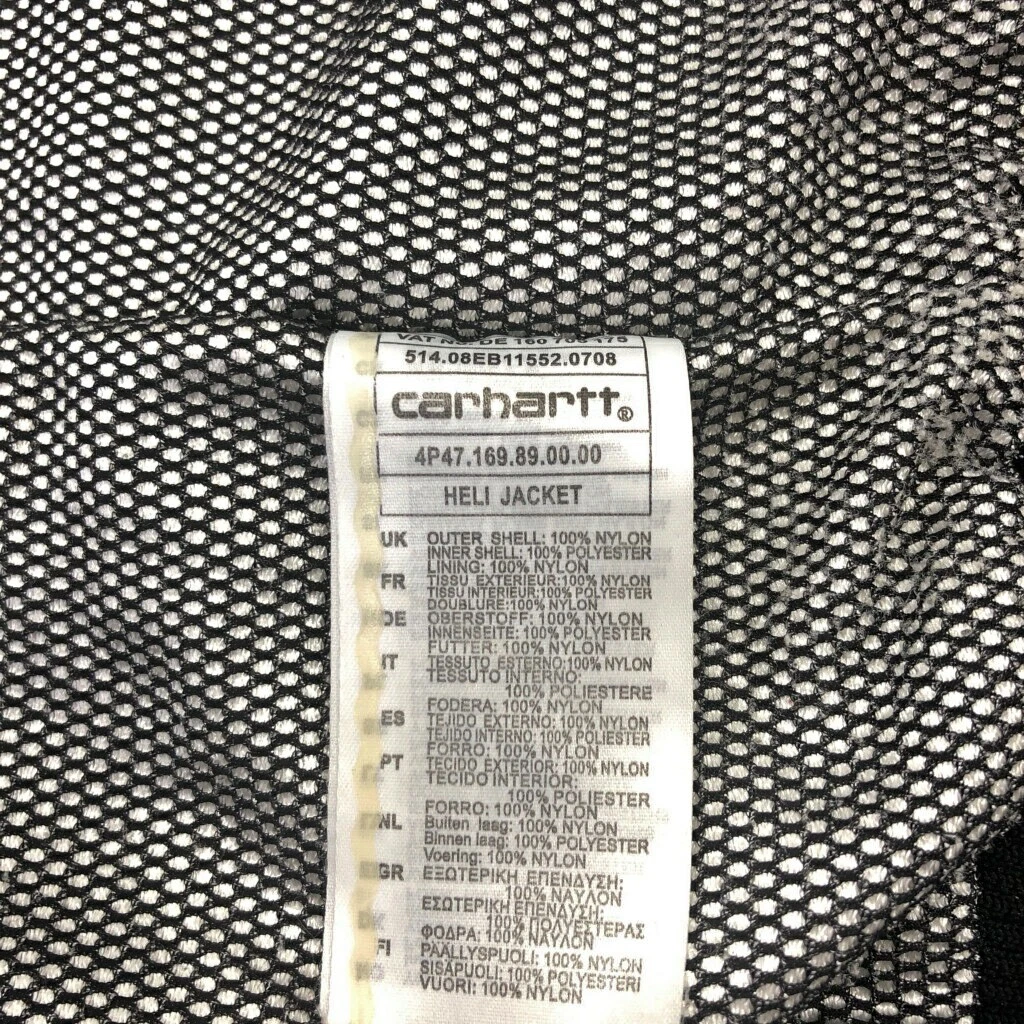 VETEMENTS Carhartt Heli Giacca Nylon Felpa con Cappuccio Nero Uomo M Usatoliamento Abbig