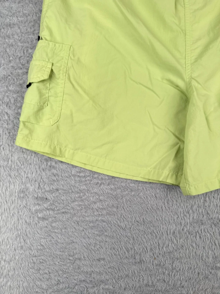 VINTAGE Columbia Shorts Women Small Yellow Belted Cargo 100% Nylon Hiking 36x6 - Image 3 of 4