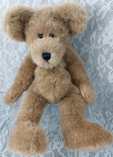 Boyds J B Bean Teddy Bear Brown Fully Jointed Weighted 17" Plush Stuffed Animal