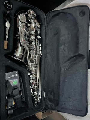 Mendini By Cecilio Alto Saxophone E Flat Student Level Black & Nickel MAS-BNN