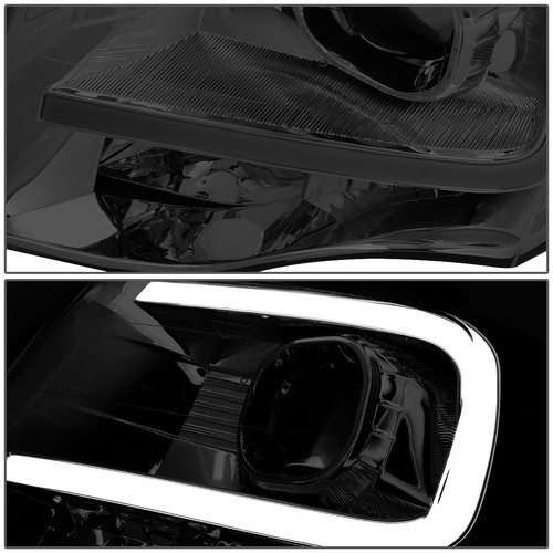 FOR 07-14 FORD EXPEDITION FRONT BUMPER LED DRL PROJECTOR HEADLIGHT SMOKED/AMBER - Picture 4 of 10