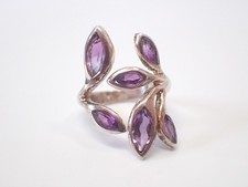 Vintage Sterling Silver and Amethyst Ring. Size 6.