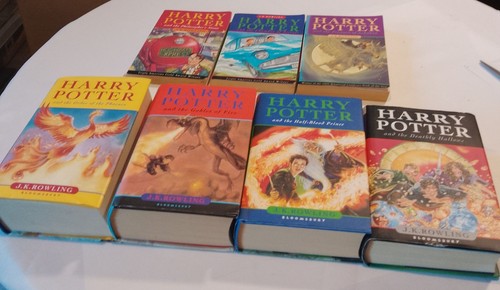 Harry Potter Book Series 1-7 First Three Paperback Last 4 Hardback Books.