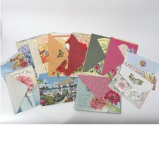 Greeting Card Coordinated Lot - 13 Mixed Occasions Floral Nature Designs Unused