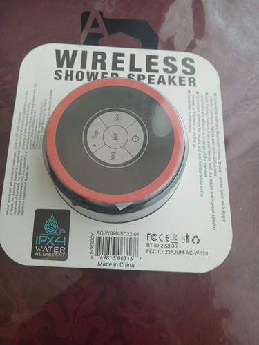 NEW Aconic Black Waterproof Wireless Bluetooth Shower Speaker - Picture 5 of 6