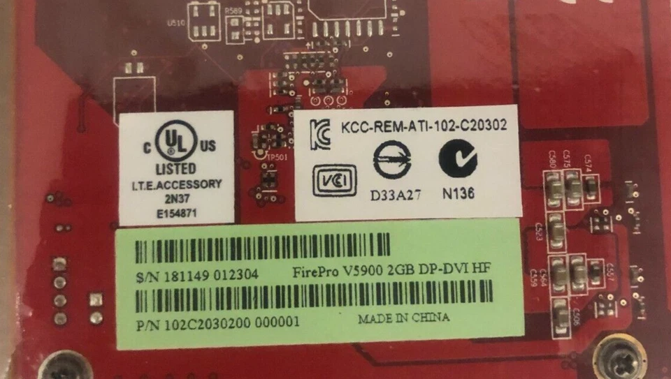 AMD FIREPRO V5900 GRAPHICS CARD / P/N 7120997000G(137A2P) / NEW /ANTI STATIC BAG - Image 3 of 4