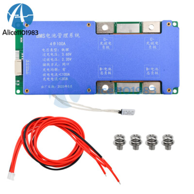 8S 24V / 4S 14.6V100A BMS LiFePO4 Battery Balance Charge Protection Board Module