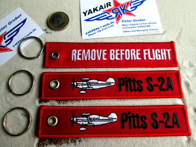 Curtis Pitts Special S2 / 3er SET REMOVE B.F Schlüsselanhänger Aircraft  YakAir