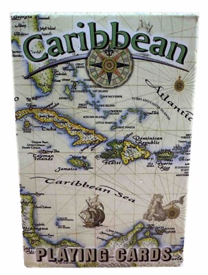 Caribbean Map playing cards Spielkarten Original Karibik