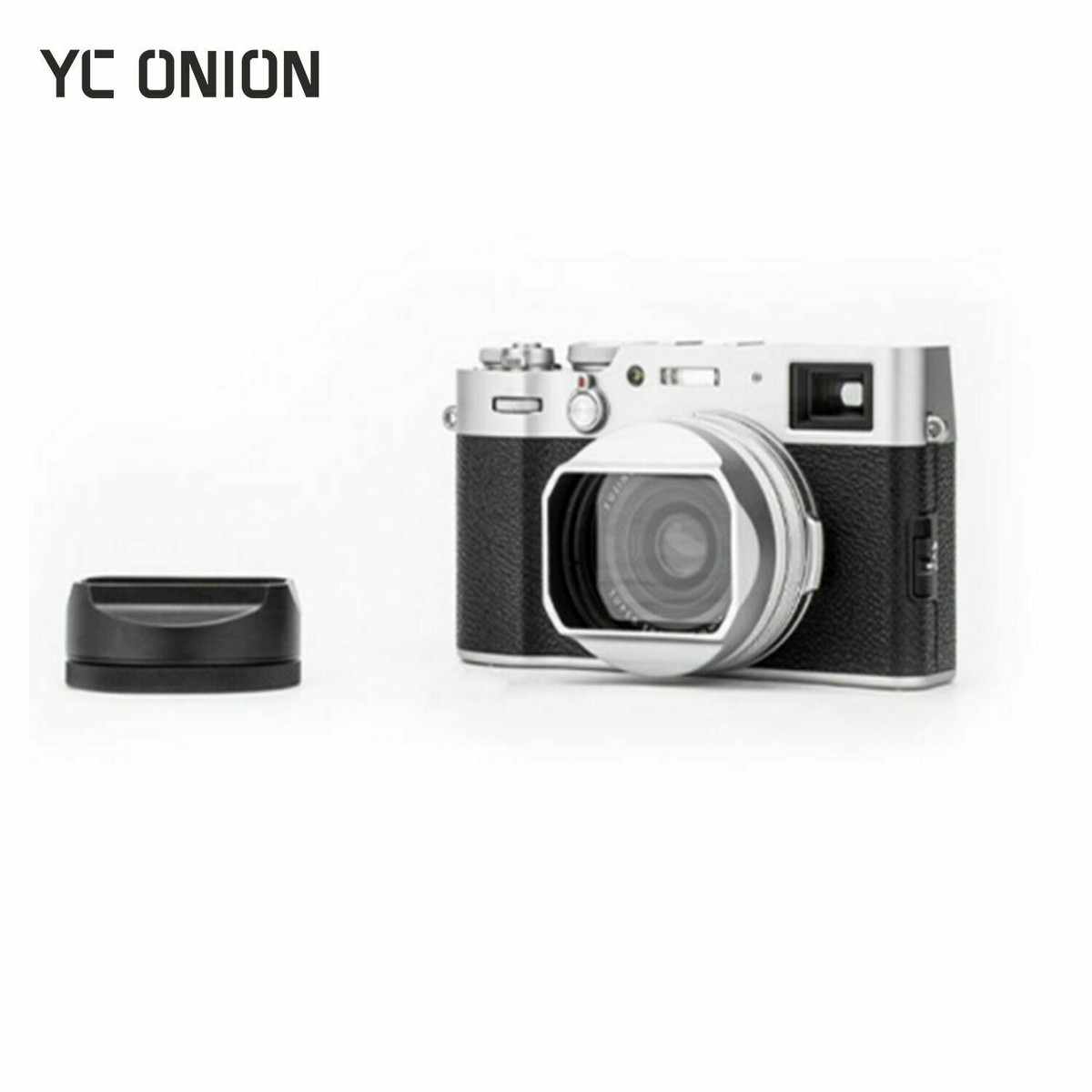 YC Onion Lens Hood Shade for Fujifilm Fuji X100V X100F Lens 23mm Adapter  Ring