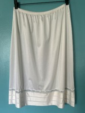 Vintage 1960s Lorraine White Slip Size L Antron Nylon Bridal