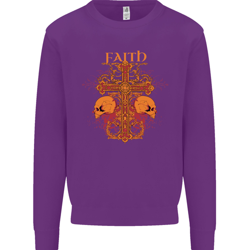 Faith Demonic Skulls Gothic Heavy Metal Herren Sweatshirt Pullover - Bild 11 von 29