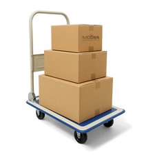 CARRELLO PIANALE MAGAZZINO PIEGHEVOLE TRASPORTO MERCE SCATOLE CARICO 150 KG MANI