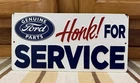 Ford Honk For Service Sign Parts Tools Garage Vintage Style Wall Decor