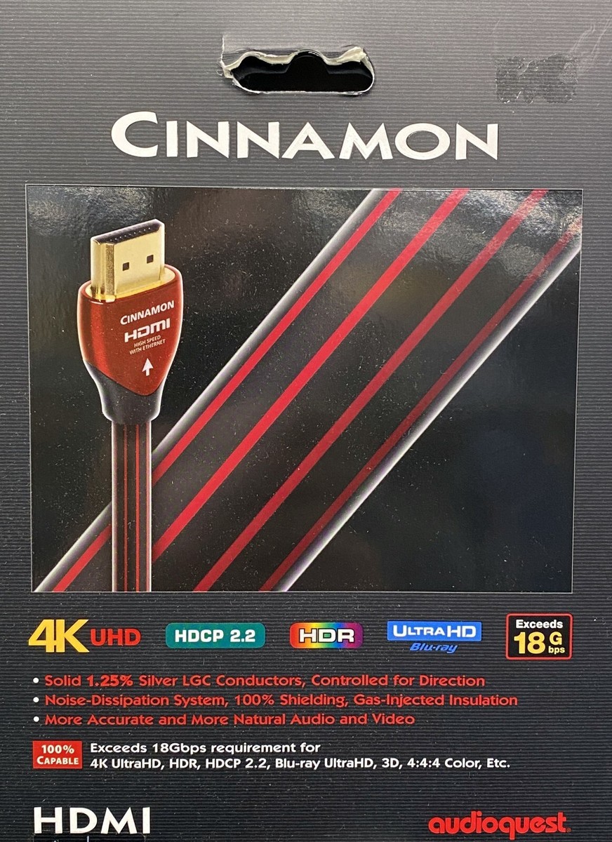 【専用・CINNAMON &amp; FOREST】オーディオクエスト　HDMI Audioquest Cinnamon 48 HDMI Cable - 2.25 Meter