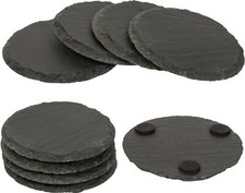 Bierdeckel Untersetzer Getränkeuntersetzer Glasuntersetzer Schiefer 4er Set NEU