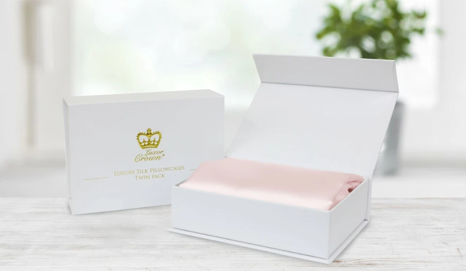 Luxor Crown Set of 2 Mulberry Soft Hypoallergenic Silk Pillowcases with Gift Box - image 3 of 4