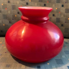 Vintage 7" Fitter Red Student Lamp Shade Kerosene Oil Electric Table Lamp