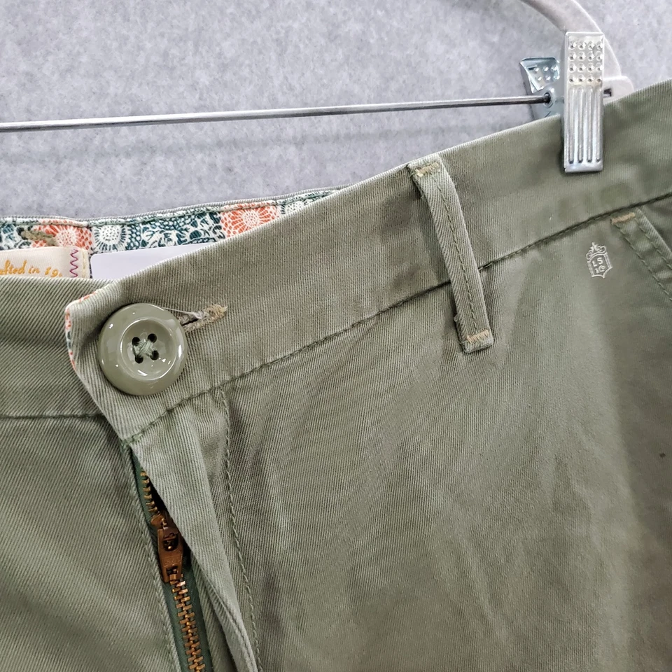 Pantalones Cortos Mujer Levi's 14 Verde Oliva Chino Bermuda Entrepierna 9" Bolsillos LEER Foto 2 de 4