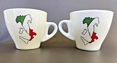 3dRose Steinbecher Mit Italienischer Flagge – 625 Ml, Weißer Keramik, Goldener Rand, Beidseitig Bedruckt