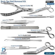 Basic Toe Nail Removel Kit Splitter Cutter Chiropody Podiatry Nails Surgery CE