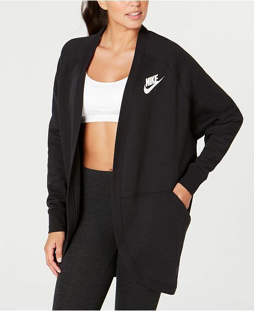 nike grey cardigan