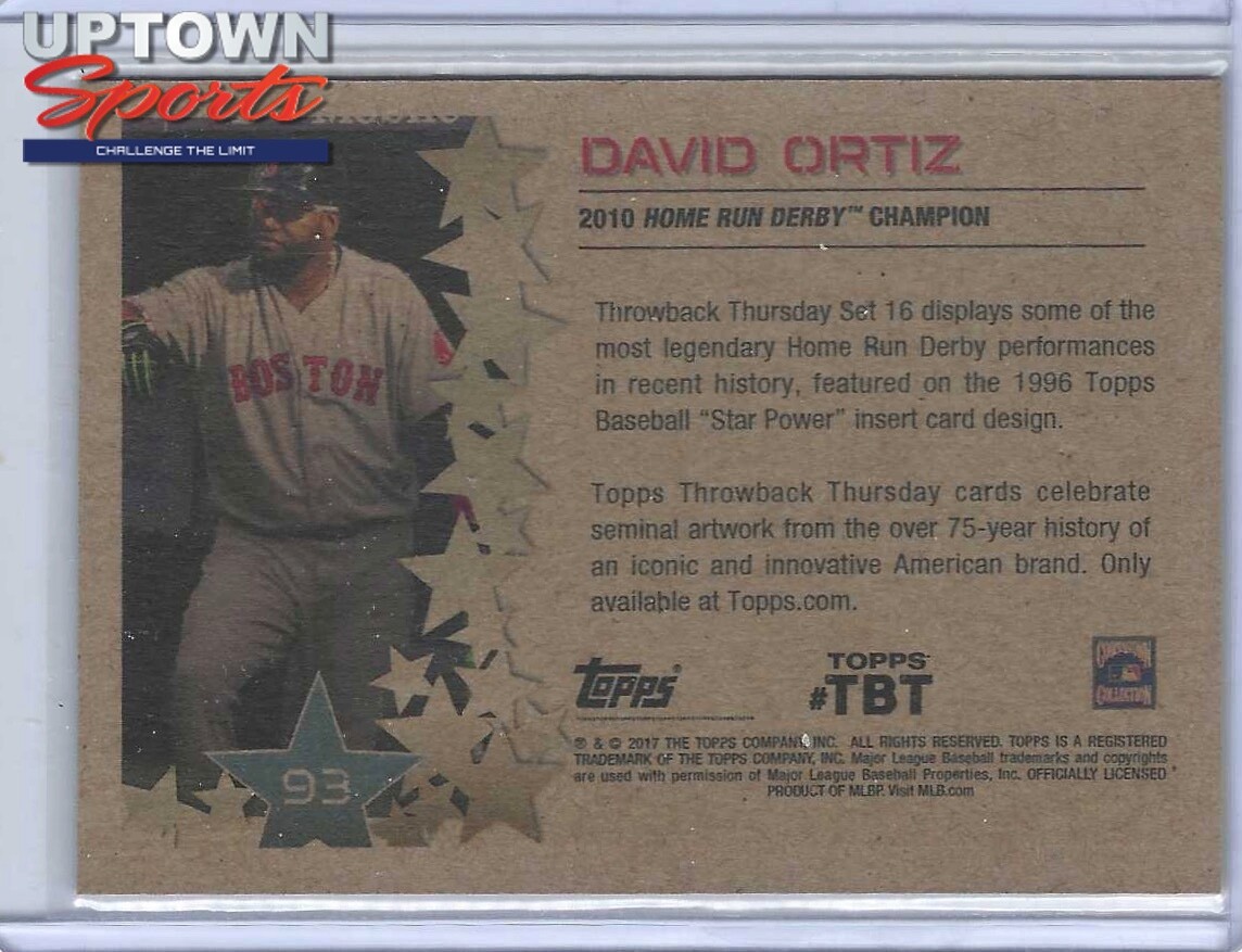 2017 Topps Throwback Thursday #TBT - HR Derby Legends 1996 Star Power ...