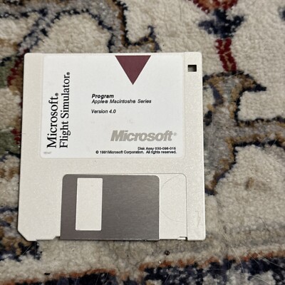 Vintage*Microsoft Flight Simulator Version 4.0 For DOS System 3.5  Floppy Disk