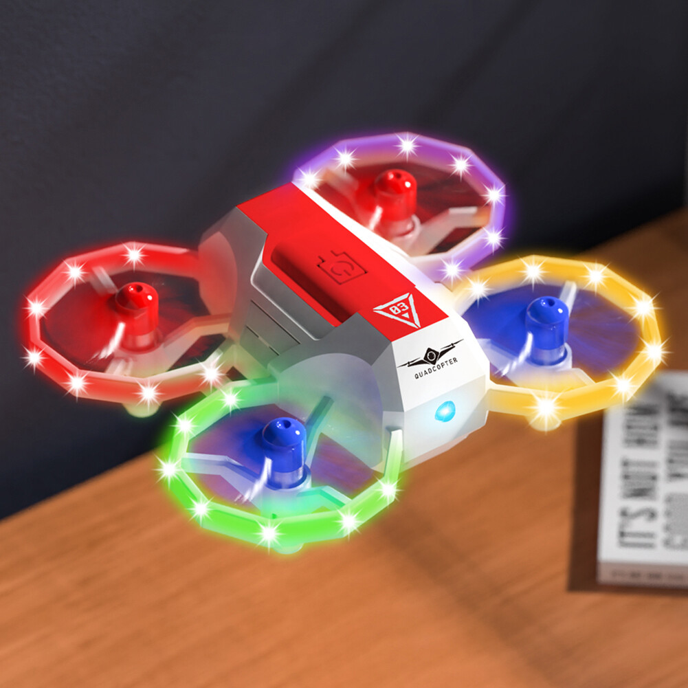 Portable Drone Quadcopter UAV 3D Flip Drone Quadcopter for Adults(Red