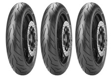Bereifung Set Dreifach Pirelli Rot 120 70 12 130 Piaggio MP3 250
