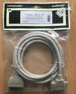 Centronics Printer Connection Cable 3 m by TS - Electronics, Unused #01