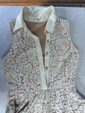 Eliza J brand cream and tan lace dress. Size 4